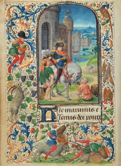 Sint Martinus Verdeelt zijn Mantel door Lieven van Lathem
